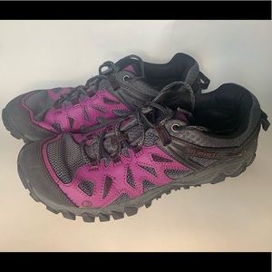 Merrell Womens Size 9.5 All Out Blaze Aero Sport Black/purple Water/Trail Shoes